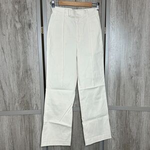 Aewen Matoph Pants Size 34 High Waist Pleated Ivory Made in Japan